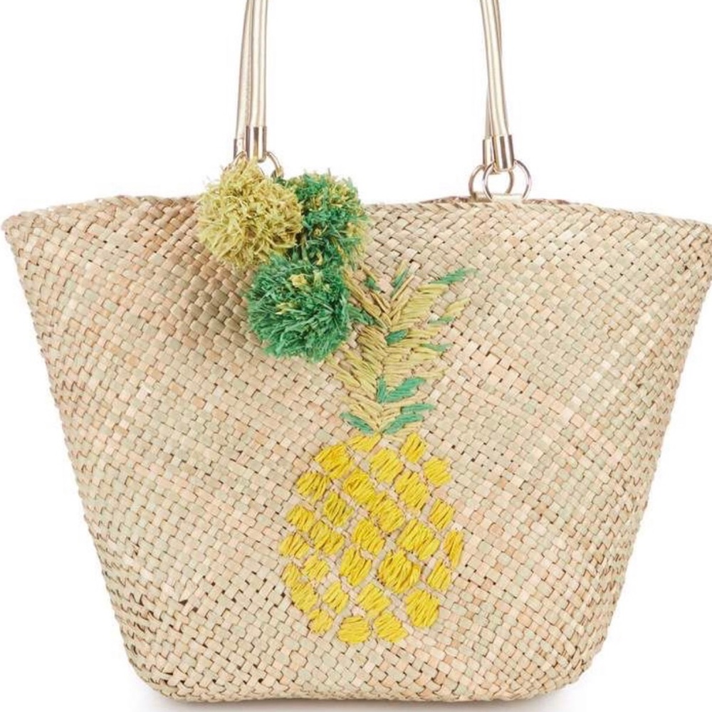 Straw Studio Pineapple Seagrass Tote